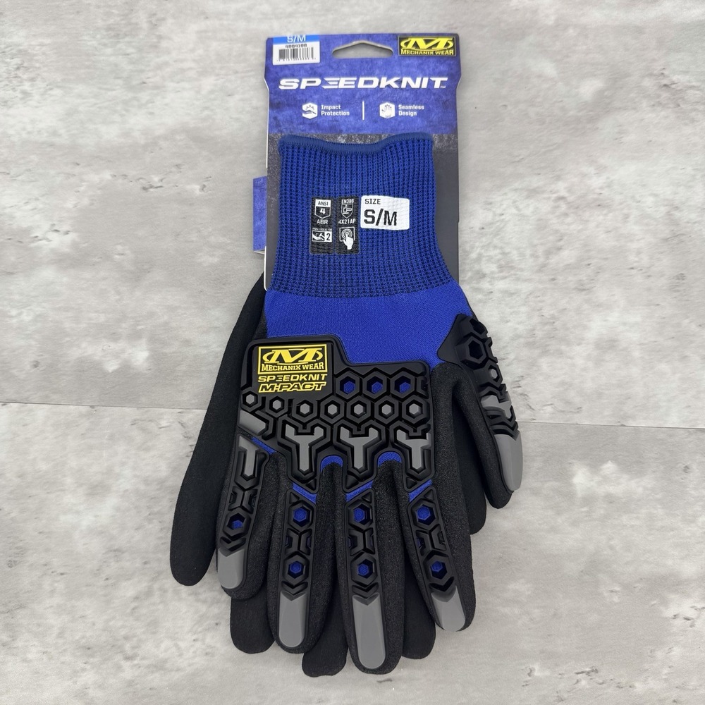 NWT Mechanix Wear Gloves SpeedKnit  Nitrile Dipped Impact Protection S/M